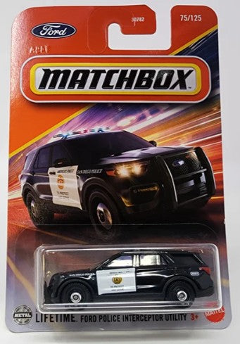 Matchbox 2025 #075/100 Ford Police Interceptor Utility, black/white