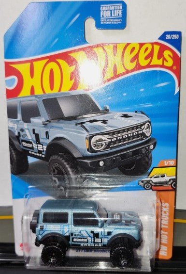 Hot Wheels 2025 #020/250 '21 Ford Bronco, KROGER EXCLUSIVE, light blue