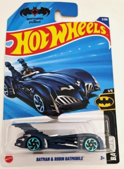 Hot Wheels 2025 #002/250 Batman & Robin Batmobile, blue
