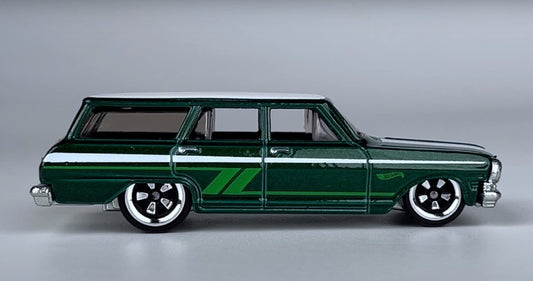 Hot Wheels 2024 Hot Wagons 1/5 '64 Chevy Nova Wagon, NEW/LOOSE, green