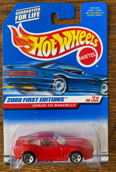 Hot Wheels 2000 First Editions #2/36 Ferrari 550 Maranello, red