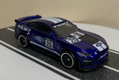 Hot Wheels 2024 Gran Turismo 4/5 '20 Ford Mustang Shelby GT500, NEW/LOOSE, blue