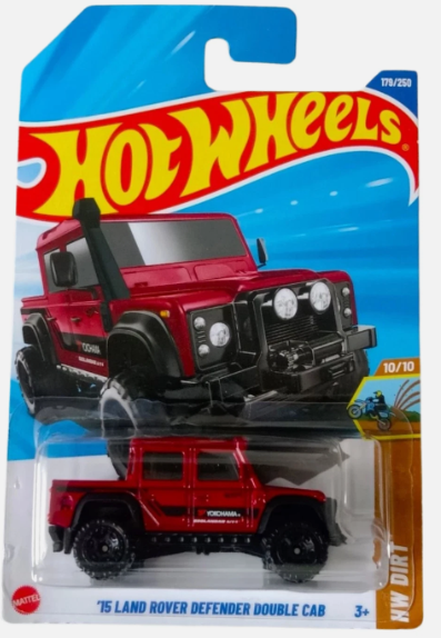 Hot Wheels 2025 #179/250 '15 Land Rover Defender Double Cab, maroon