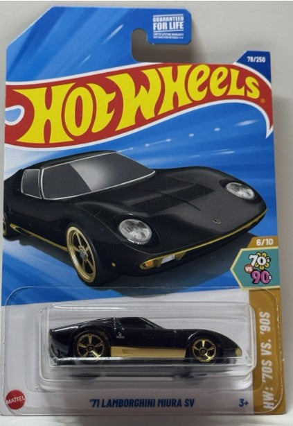 Hot Wheels 2025 #078/250 '71 Lamborghini Miura SV, black