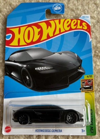 Hot Wheels 2023 #188/250 Koenigsegg Gemera, DG EXCLUSIVE, blacked out