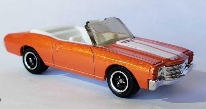 Matchbox 2022 Local Cruisers 2/12, '71 Chevelle SS Convertible, NEW/LOOSE, orange