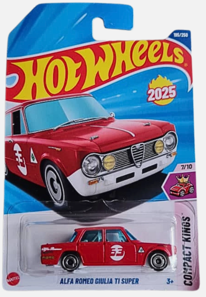 Hot Wheels 2025 #195/250 Alfa Romeo Giulia TI Super, red