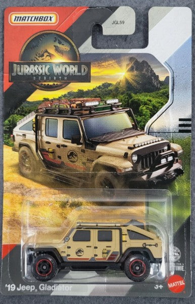 Matchbox 2025 Jurassic World '19 Jeep Gladiator, tan
