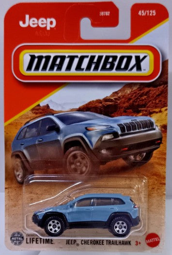 Matchbox 2025 #045/125 Jeep Cherokee Trailhawk, light blue