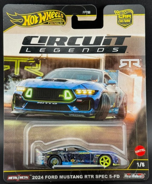 Hot Wheels 2025 Premium Circuit Legends 1/5 2024 Ford Mustang RTR Spec 5-FD