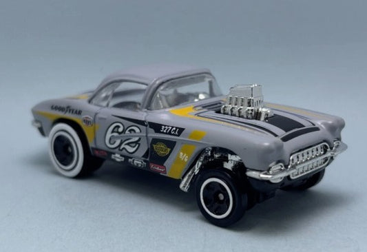 Hot Wheels 2025 #182/250 '62 Corvette Gasser, NEW/LOOSE, grey