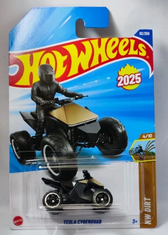 Hot Wheels 2025 #082/250 Tesla Cyberquad, gold