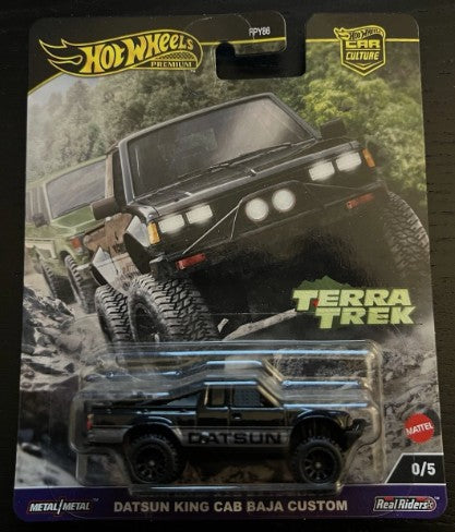 Hot Wheels 2025 Terra Trek Datsun King Cab Baja Custom, CHASE, black
