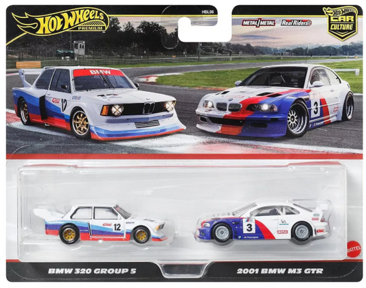 Hot Wheels Premium 2-pack BMW 320 Group 5 & 2001 BMW M3 GTR