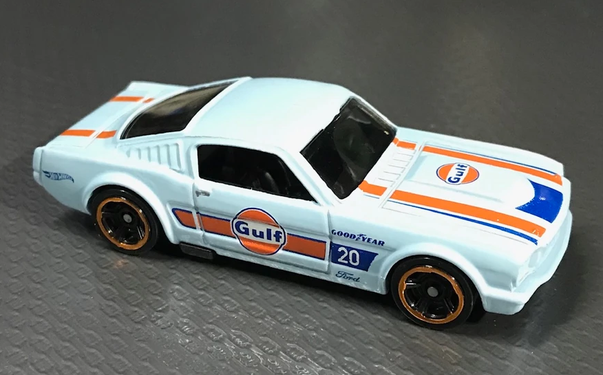 Hot Wheels 2020 #116/250 '65 Ford Mustang 2+2 Fastback, Gulf racing blue