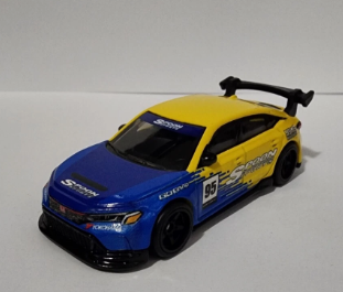 Hot Wheels Premium Honda Civic Type R from Honda 2-pack, NEW/LOOSE, blue/yellow Spoon livery (Copy)