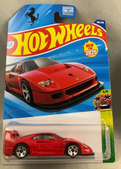 Hot Wheels 2025 #198/250 Ferrari F40 Competizione, red