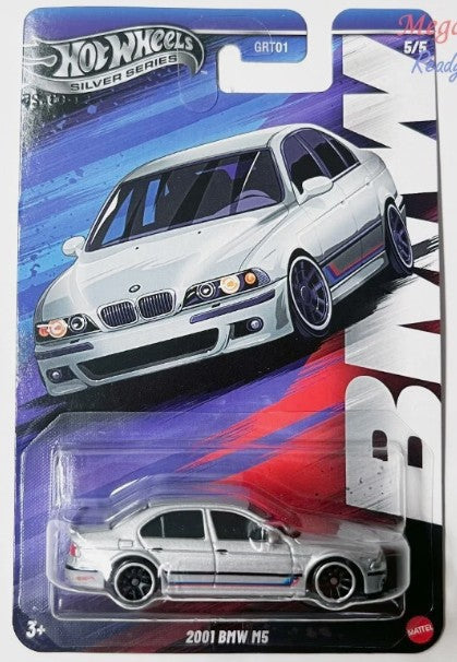 Hot Wheels 2025 BMW Set 5/5 BMW M5, silver (metal base version)