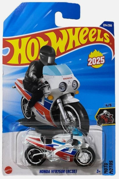 Hot Wheels 2025 #224/250 Honda VFR750R (RC30), white