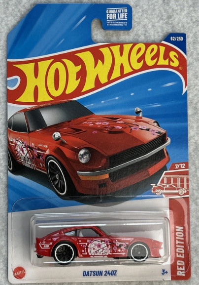 Hot Wheels 2025 #062/250 Datsun 240Z, TARGET RED EDITION, red
