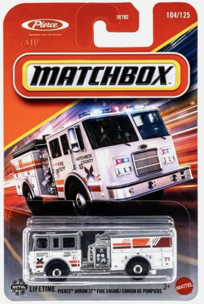 Matchbox 2025 #104/100 Pierce Arrow XT Fire Truck, white