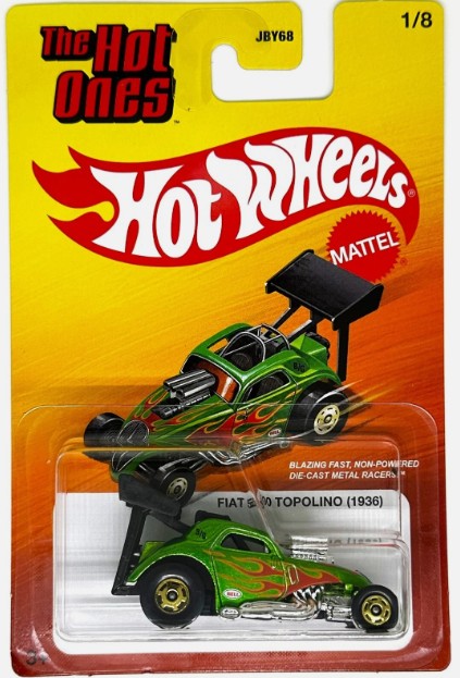 Hot Wheels 2025 The Hot Ones 1/8, Fiat 500 Topolino, spectraflame green