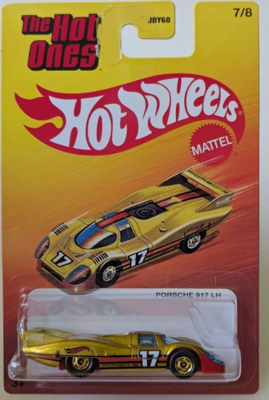 Hot Wheels 2025 The Hot Ones 7/8, Porsche 917 LH, spectraflame yellow