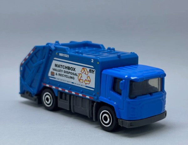 Matchbox 2025 #062/100 MBX EV Trash Truck, NEW/LOOSE, blue