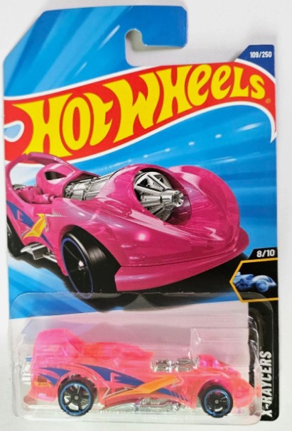Hot Wheels 2025 #109/250 Power Rocket, translucent pink