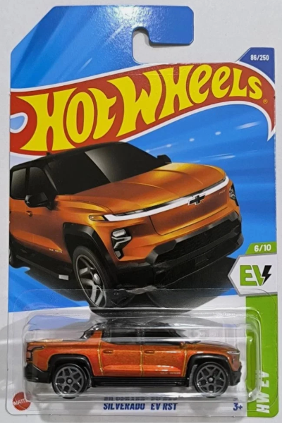 Hot Wheels 2025 #086/250 Silverado EV RST, burnt orange