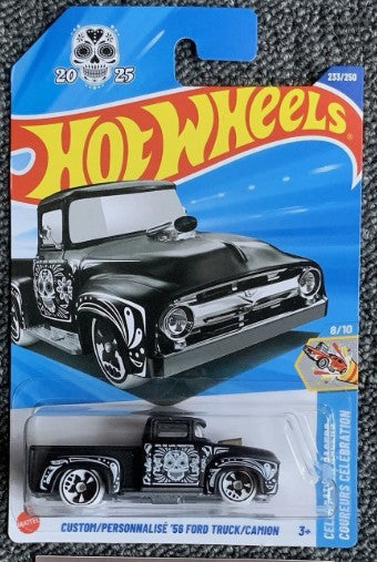 Hot Wheels 2025 #233/250 Custom '56 Ford Truck, black