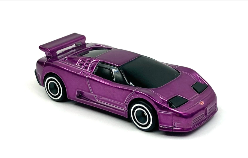 Hot Wheels 2025 #221/250 '94 Bugatti EB110 SS, SUPER TREASURE HUNT, NEW/LOOSE, purple