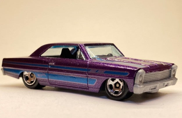 Hot Wheels 2022 Flying Customs '66 Chevy Nova, NEW/LOOSE, metalflake purple