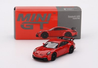 Mini GT #662 Porsche 911 (992) GT3, NEW/LOOSE, guards red