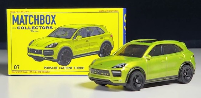 Matchbox 2024 Collector's Series 7/20 Porsche Cayenne Turbo, NEW/LOOSE, antifreeze (w/box)blue (Copy)