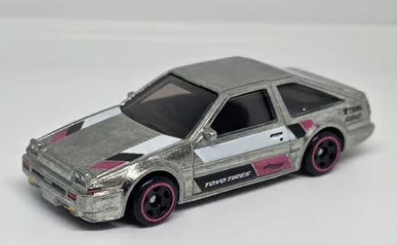 Hot Wheels Toyota AE86 Sprinter Trueno from ZAMAC Themed 6-pack, NEW/LOOSE, ZAMAC