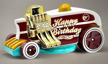 Hot Wheels 2025 #143/250 Birthday Burner, TREASURE HUNT, NEW/LOOSE, brown