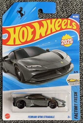 Hot Wheels 2025 #191/250 Ferrari SF90 Stradale, grey