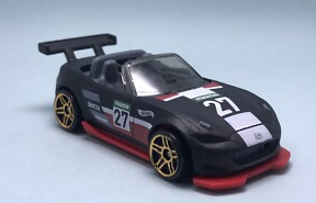 Hot Wheels 2023 #114/250 '15 Mazda MX-5 Miata, NEW/LOOSE, matte black
