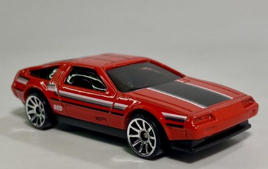 Hot Wheels 2023 #101/250 DMC DeLorean, TARGET RED EDITION, NEW/LOOSE, red