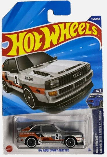 Hot Wheels 2025 #246/250 '84 Audi Sport quattro, TREASURE HUNT, grey