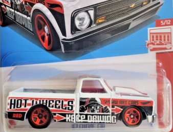 Hot Wheels 2024 #083/250 '67 Chevy C10, TARGET RED EDITION, NEW/LOOSE, white