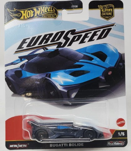 Hot Wheels 2025 Premium EuroSpeed 1/5 Bugatti Bolide, black/blue