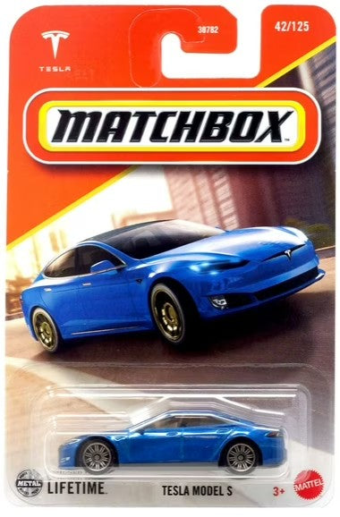 Matchbox 2025 #042/125 Tesla Model S, blue