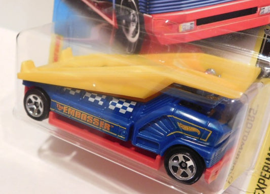 Hot Wheels 2018 #075/365 The Embosser, NEW/LOOSE, blue