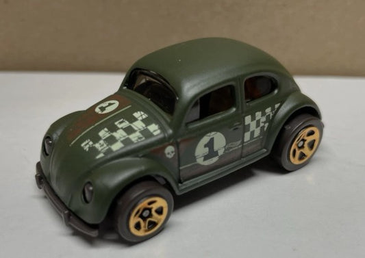 Hot Wheels 2025 Mystery Models (Series 2) VW Bug, NEW/LOOSE, flat olive green
