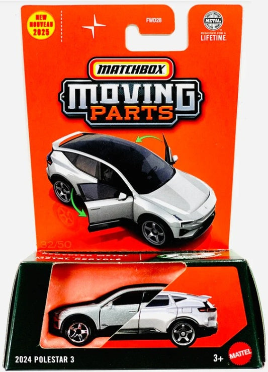 Matchbox 2025 Moving Parts 2024 Polestar 3, silver