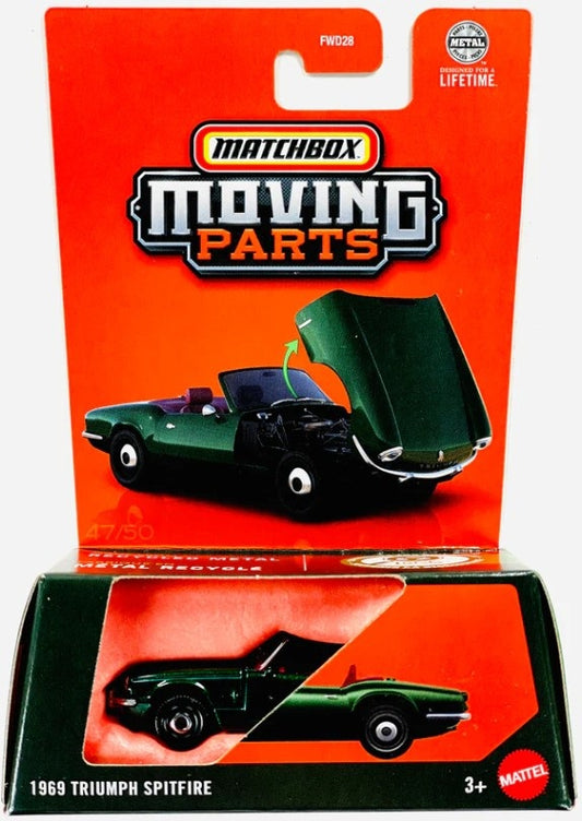 Matchbox 2025 Moving Parts 1969 Triumph Spitfire, dark green