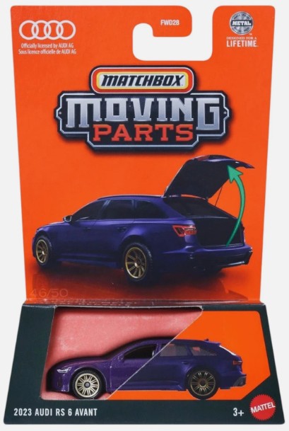 Matchbox 2025 Moving Parts 2023 Audi RS 6 Avant, purple