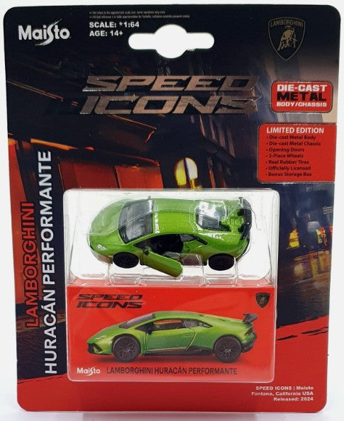 Maisto 2025 Speed Icons Lamborghini Huracan Performante, lime green